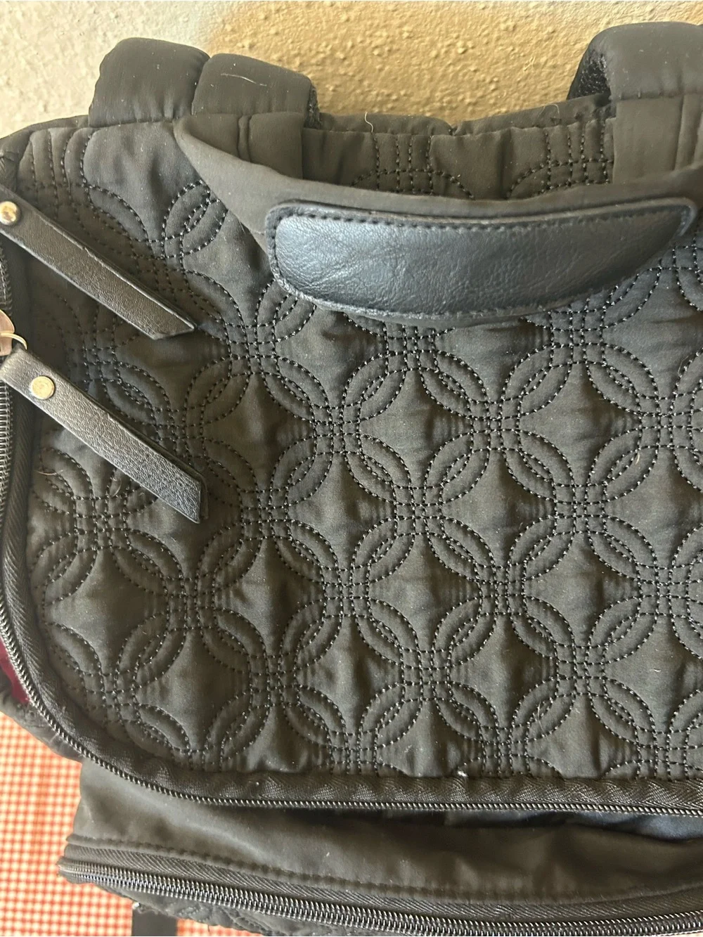 Carter's Black Quilted Backpack with Front Zip Pocket Child Of Mine